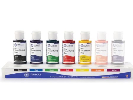 Tissue Marking Dye Kit, 5 Color, 2 Oz. Flip-Top Bottles With Holding Tray & Applicator Sticks For Discount