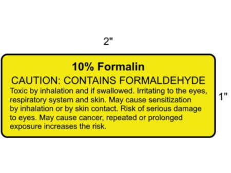 10% Formalin Labels BI-31 (Yellow) on Sale