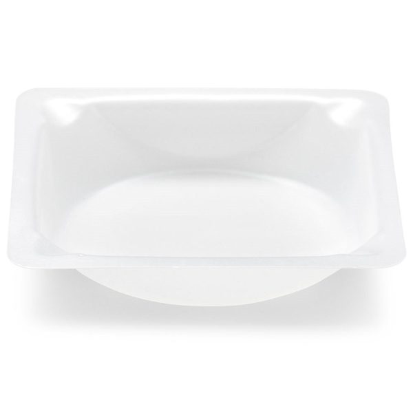 Weighing Boat, Plastic, Square with Round Bottom, Small Easy Pour Spout, Antistatic, 41 x 41 x 8mm, PS, White, 7mL Online Sale